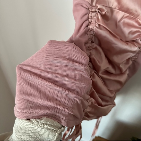 Pretty Little Thing Satin & Mesh Pink Mini Dress - Picture 2 of 6